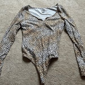Cheetah print body suit